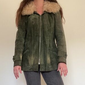 Vintage Women's Green Suede Jacket